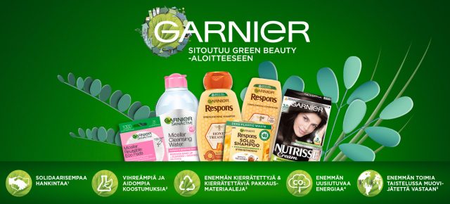GARNIERIN UUSI <br>GREEN BEAUTY -ALOITE