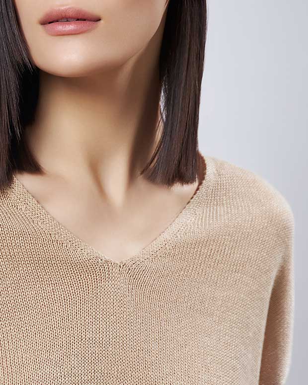 Beige neule